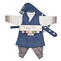Korean Traditional Clothing Hanbok Boy Baby 100th Days First Birthday Dol Party Celebrations Navy Blue HJBH02