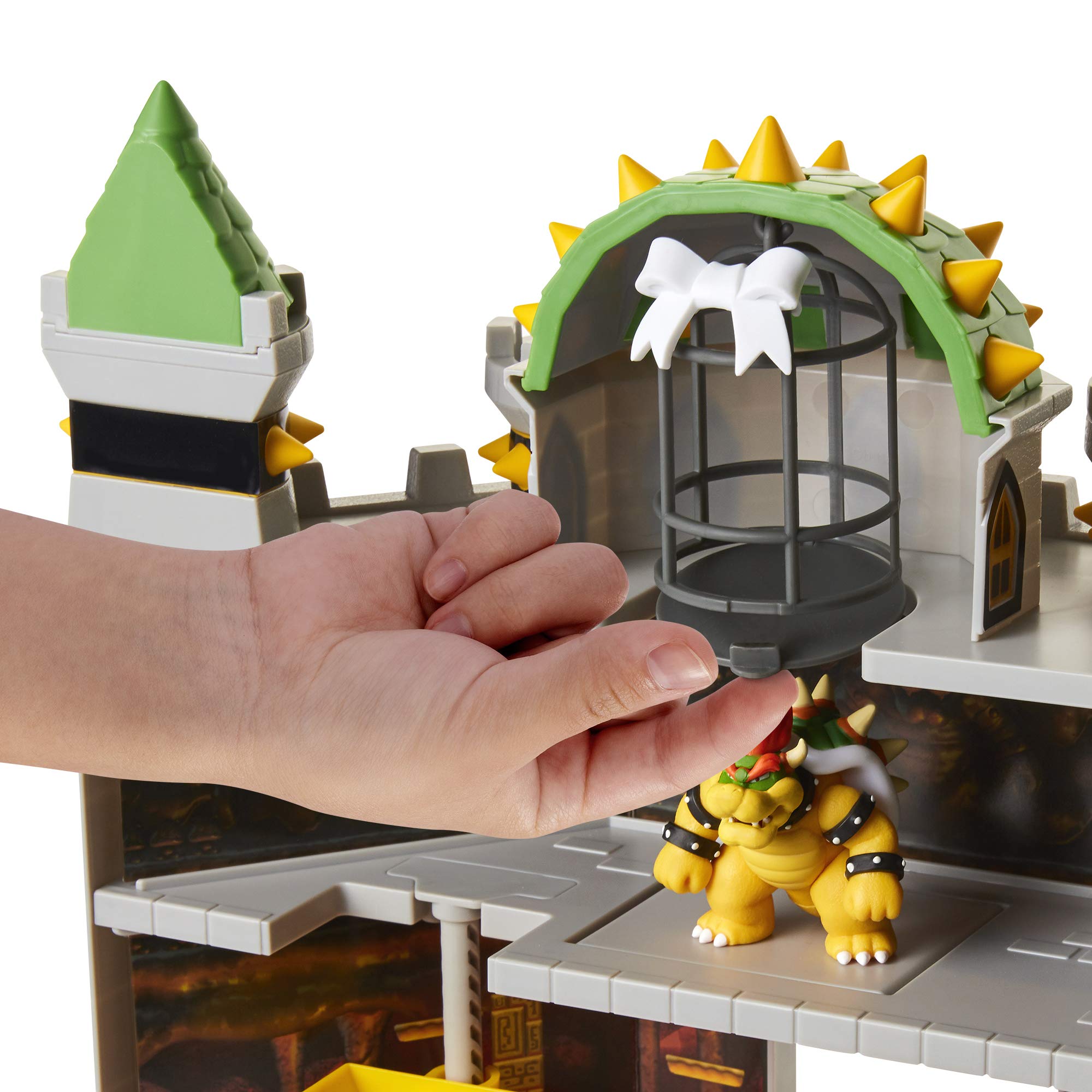 Super Mario 400204 Nintendo Deluxe Bowser's Castle Playset with 2.5