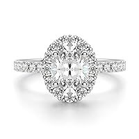 Riya Gems 4 CT Oval Infinity Accent Engagement Ring Wedding Eternity Band Vintage Solitaire Silver Jewelry Halo-Setting Anniversary Praise Ring