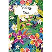 Address Book: Pretty Floral Design, Tabbed in Alphabetical Order, Perfect for Keeping Track of Addresses, Email, Mobile, Work & Home Phone Numbers & Birthdays