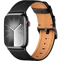 Vintage Leather Band Compatible with Apple Watch Band 44mm 45mm 49mm 42mm 41mm 40mm 38mm Men Women, Top Grain Genuine Leather Watch Strap for iWatch Series 9 8 7 6 5 4 3 2 1 SE Ultra/Ultra 2