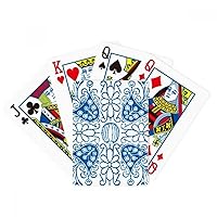 Talavera Blue Flower Ilustration Pattern Poker Playing Magic Card Fun Board Game