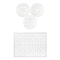 gasaré, Silicone Trivets Bundle, Extra Large, Thick, Silicone Trivet for Hot Pots, Pans, Dishes, and Bakeware, Hot Pads, Hot Plates, for Kitchen Quartz Countertops, Dishwasher Safe, White