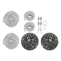 CHICTRY 2Pcs Bling Crystal Rhinestones Ball Pull Chain Adjustable Beaded Pull Chain Extension for Ceiling Light Lamp Fan Decor Black One Size
