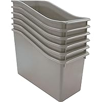 Teacher Created Resources Gray Plastic Book Bin 6-Pack (TCR2088748)