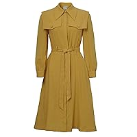 Womens Linen Shawl Shirtdress