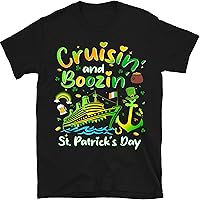 Cruisin' and Boozin' St Patrick’s Day Shirt, St Patrick Vacation Shirt, Shamrock Cruise Shirt, Cruise Squad 2024 St Patty's Day