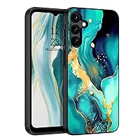 GUAGUA for Samsung Galaxy A15 4G/5G Case Glow in The Dark Samsung A15 Phone Case Marble Pattern Noctilucent Luminous Shockproof Protective Phone Case for Galaxy A15 6.5