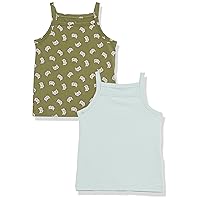 Amazon Aware Girls and Toddlers' Cotton Stretch Cami Top, Pack of 2