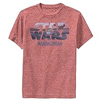 STAR WARS Mandalorian Child Logo Fill Boys Short Sleeve Tee Shirt