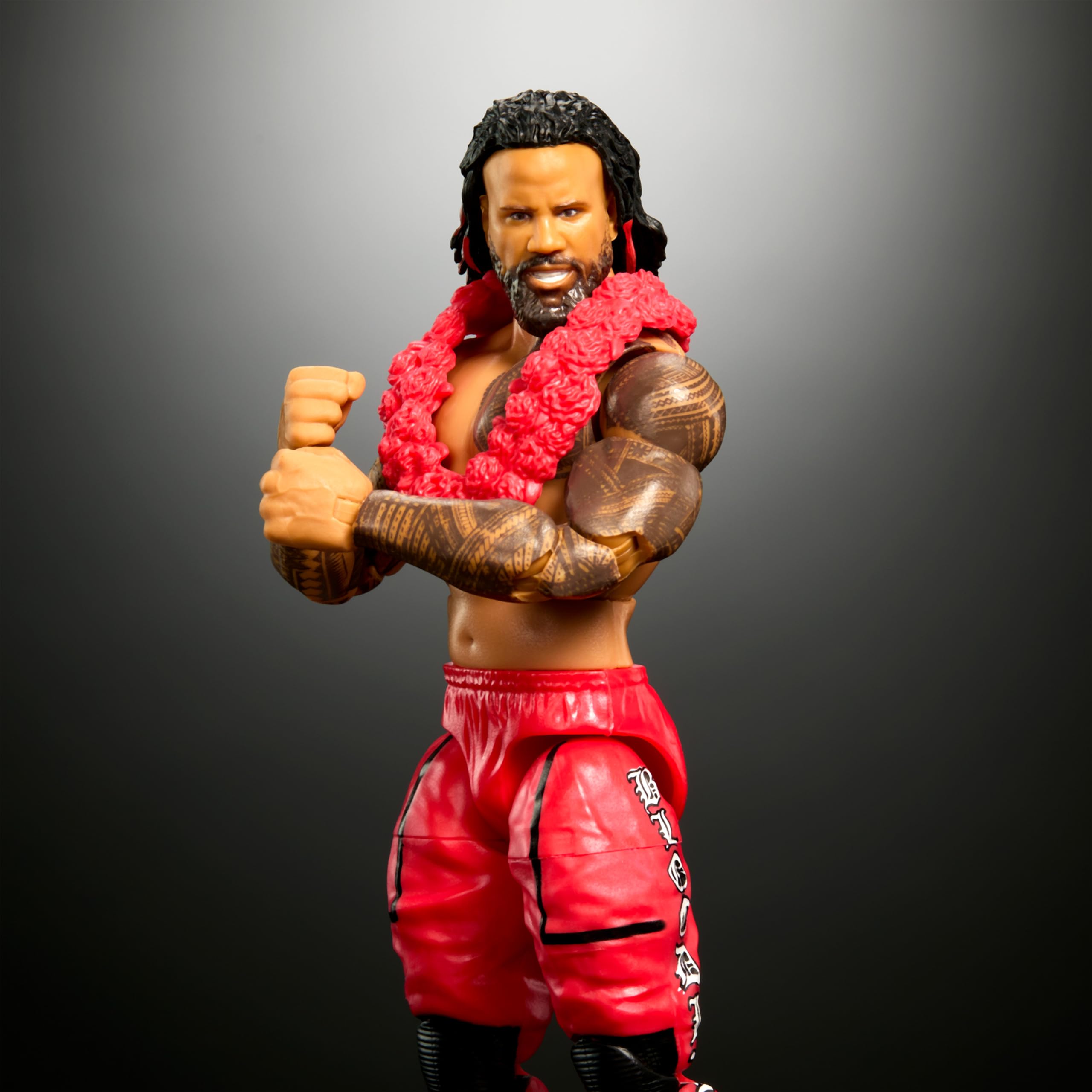 WWE Elite Action Figure & Accessories, 6-inch Collectible Jimmy USO with Articulation, Life-Like Look & Swappable Hands​