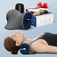 Neck Stretcher with Magnetic Therapy Cover, 2 Modes[Gentle/Strong] Pain Relief Cervical Traction Device, odorless Neck and Shoulder Relaxer, Chiropractic Pillow for TMJ Headache Spine Alignment
