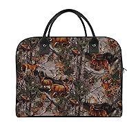 Deer Huning Camo Travel Tote Bag Large Capacity Laptop Bags Beach Handbag Lightweight Crossbody Shoulder Bags for Office