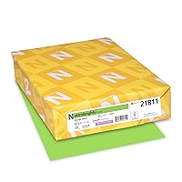 Wausau Papers Neenah Paper 21811 Astrobrights Colored Cardstock, 8.5” x 11”, 65 lb/176 GSM, Martian Green, 250 Sheets