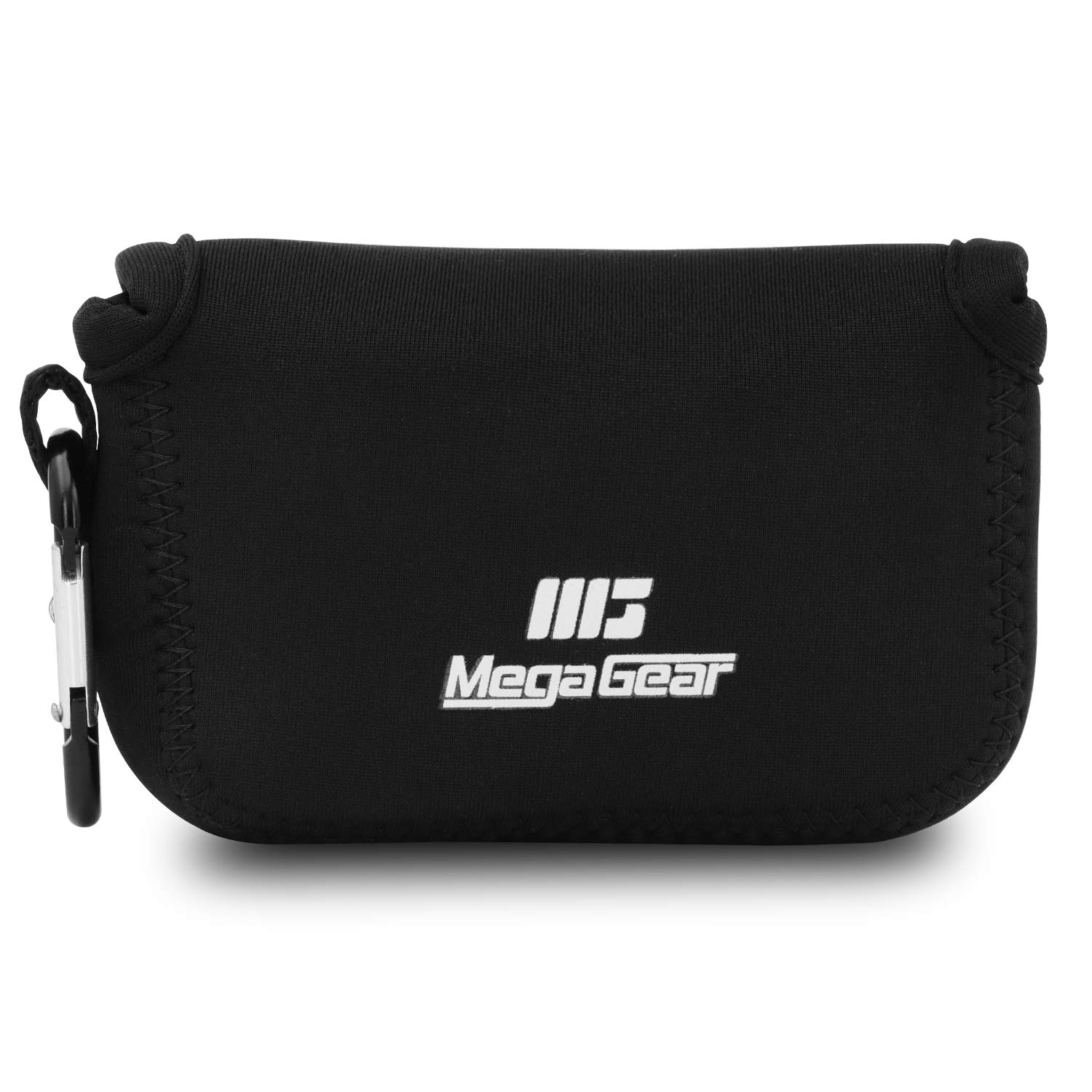 MegaGear ''Ultra Light'' Neoprene Camera Case Bag with Carabiner for Panasonic Lumix DC-ZS80, DC-ZS70, DMC-ZS100, DC-TZ95, DC-TZ90, DMC-TZ100 (Black)