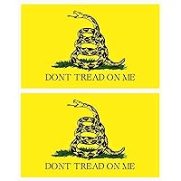 Don't Tread on me Gadsden Flag Stickers (7x4.66) 2 Pack Made in USA!