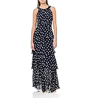 Tommy Hilfiger Women's Maxi Halter Tiered Dress