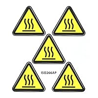 NMC ISO266AP Heated/Hot Surface Hazard ISO Label with Graphic, 2