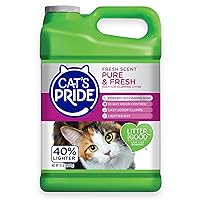 Premium Lightweight Clumping Litter: Pure & Fresh - Up to 10 Days of Powerful Odor Control - Multi-Cat, Scented, 10 Pounds