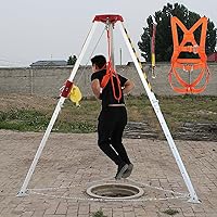 emergency rescue tripod with 10m safety rope, Confined Space Tripod Kit 1800IBS winch 7FT Bracket & 30m Cable, Folding fire rescue tripod for subway shafts Sewerage construction site