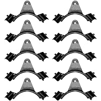PXBND12-10 PEX Bend Support 1/2 in, Wall Mount Tubing Pipe Hanger 90 Degree with Nail Plate, Polyethylene (10 Pack), Black