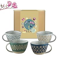 Handmade Ceramic Tea Mug - Porcelain Glazed coffee Cups, Handmade Ceramic Tea Cup for Espresso Latte Milk Tea Coffee Decoration, European Style Dishwasher & Microwave Safe Gift, 350 ml I 1 Cup