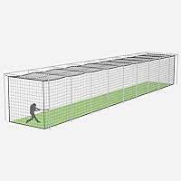 Fortress Baseball Batting Cage Nets | Heavy-Duty HDPP Fully Enclosed Baseball & Softball Cage Netting [14 Sizes & 3 Grade Options] – NET ONLY