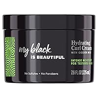MY BLACK IS BEAUTIFUL Sulfate Free Hydrating Curl Cream for Curly and Coily Hair with Coconut Oil, Honey and Turmeric, 7.6 Fl Oz