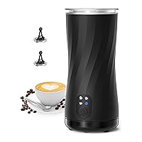 Milk Frother, Symdral 4-in-1 Milk Frother and Steamer, Automatic Hot and Cold Foam Maker & Milk Heater, with Auto Shut-Off, Silent Operation, Frother for Coffee, Latte, Cappuccino, Macchiato (Black)