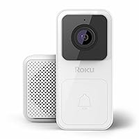 Roku Smart Home Wired Video Doorbell & Chime - 1080p HD Night Vision Ultrawide View Doorbell Camera with Motion & Sound Detection, 2-Way Audio & Works with Alexa & Google - 90-Day Subscription