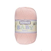 Bernat Baby Sport BB Peach Blossom Yarn - 1 Pack of 12.3oz/350g - Acrylic - #3 Light - 1256 Yards - Knitting/Crochet