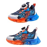 Running Shoes for Boys Kids Tennis Shoes Boys Lightweight Breathable Running Sneakers Sport Casual Shoes for Boys Girls（Orange,13.5