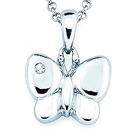 Little Diva Diamonds .925 Sterling Silver Diamond Accent Pendant Necklace (I Color, I1 Clarity) - Choice of Styles