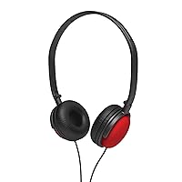Coby CV135RED DJ Style High-Performance Stereo Headphones, Red (Discontinued by Manufacturer)