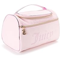 Juicy Couture Women's Cosmetics Bag - Hanging Travel Makeup and Toiletries Small Duffel Bag, Pink