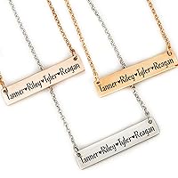 Emily Bar Necklace Kid Names Mom Necklace Personalized for Mom Mother's Day Jewelry Mother's Day Gift Personalized Names Children Names Emily Brooklyn EMILY-BAR