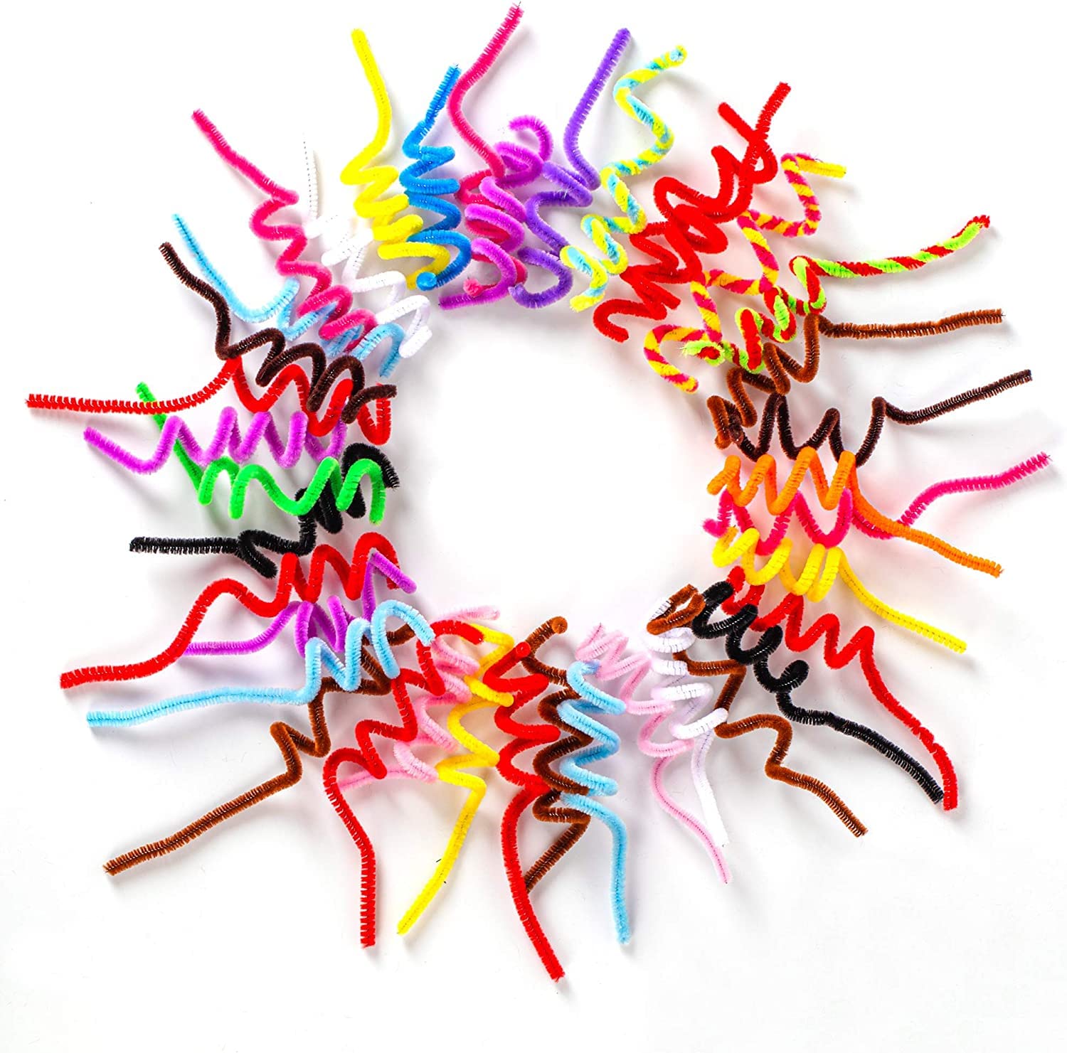 Craft Pipe Cleaners for Kids – 300 Chenille Stems in 20 Vibrant Colors Measure 6mm x 12 Inches Each – Bend, Twist and Connect to Create Fun, Fuzzy Ornaments, Decorations, Animals and Flowers