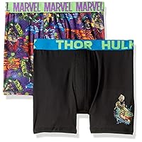 Marvel Boys' Thor 2-Pack Athletic Boxer Brief