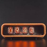 Real Nixie Tube Clock with Easy Replaceable IN-12 Nixie Tubes, Motion Temperature Humidity Sensors, Visual Effects, RGB LED Backlight, Alarm Clock, Christmas Gift Idea