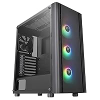 Thermaltake V250 TG ARGB Air - Mesh Front Panel ATX Mid Tower Chasses with 3 Pre-Installed M/B Sync ARGB Front Fans and 1 Black Rear Fan CA-1Q5-00M1WN-03