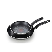 T-fal Initiatives Nonstick Fry Pan Set 8.5-10 Inch Oven Safe 350F Cookware, Pots and Pans, Dishwasher Safe Black