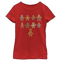 Fifth Sun Marvel Avengers Gingerbread Cookie Line Up Girls T-Shirt