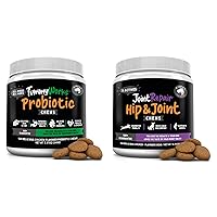 Bundle TummyWorks Probiotic Soft Chews & Joint Repair Advanced Hip & Joint Health Supplement - Probiotics for Gut Flora, Digestive Health - Relieves Arthritis & Inflammation