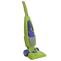 American Plastic Toys Kids’ Tidy Up Pretend Vacuum Set with Removable Hand Vac, Clicking Button, Knobs, and Wheels, Awesome Clicking Sounds, Durable Plastic, Smooth Glide on Floors, for Ages 2+,Green
