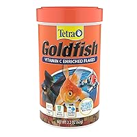 Goldfish Flakes, Nutritionally Balanced Diet For Aquarium Fish, Vitamin C Enriched Flakes, 2.2 oz