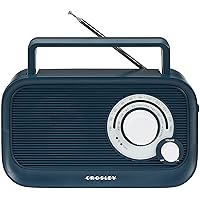 Crosley CR3041A-NV Forte Portable AM/FM Radio with Bluetooth Receiver, Navy