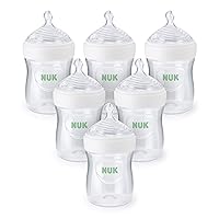 NUK Simply Natural Baby Bottle with SafeTemp, 5 oz, 6 Pack