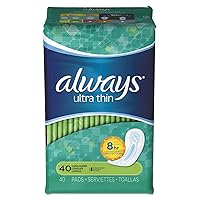 Always 32494PK Ultra Thin Pads, Super Long, 40/Pack