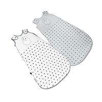 Nested Bean Zen Sack 2 Pack - Infant Sleep Sacks | Baby 0-6M | TOG 0.5 | 100% Cotton | Eases Transition After Swaddle | Aids Self-Regulation | 2-Way Zipper | Machine Washable
