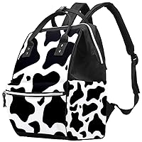 Cow Print Seamless Pattern Diaper Bag Backpack Baby Nappy Changing Bags Multi Function Large Capacity Travel Bag